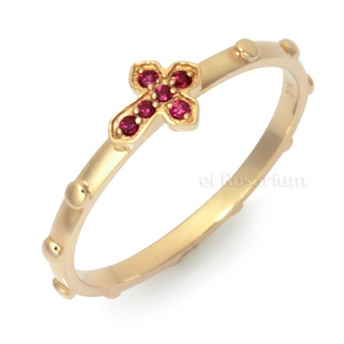 Rosary ring pr77 14k real - pr77-37,