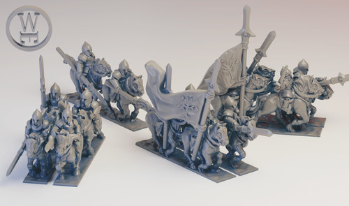 White tree knights 10mm - knights,