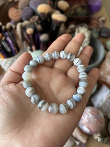 5mm banded blue opal - 8.5mm,