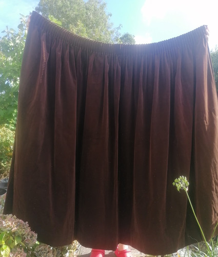 Chocolate brown cotton velvet