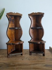 Pair vtg rustic - rustic, shelf