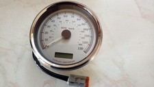 HARLEY DAVIDSON DYNA,SOFTAIL, ROADKING DUAL SPEEDOMETER SILVER MPH/KPH 67242-04B