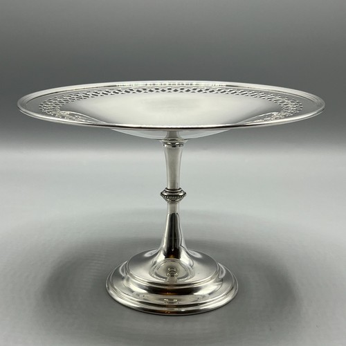 Antique silver plate pedestal - silver,
