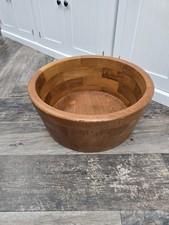 Huge Wooden Bowl Planter Pot