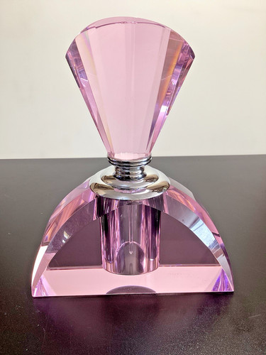Large pink vintage crystal art - large,