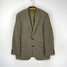 Barbour Tweed Jacket Mens 40R Green Dogtooth Wool Country Hacking Sports Blazer