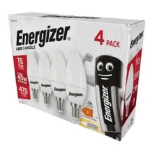 Energizer LED Candle Small Screw Bulbs 5W 40W Equivalent - 4 Pack NEW - SES E14
