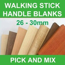 EXOTIC WOOD WALKING STICK  BLANKS 26 -30mm - CHOOSE YOUR OWN FROM 10 SPECIES 