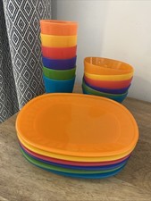 IKEA Kalas Kids Bowls/cups/plates Discontinued Bright Colours For 6