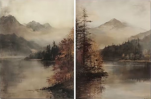 Pair vintage mountain - pair,