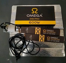 6 x 600w OMEGA DIGI PROS LIGHT KITS, 2 x HPS DUAL SPECTRUM BULBS, REFLECTOR BOX