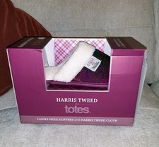 Totes Harris Tweed Slippers
