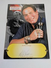 BOBBY GEORGE ORIGINAL HAND SIGNED RARE PROMO CARD DARTS + TV PRESENTER