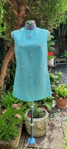 1960 mini dress beaded - mini,