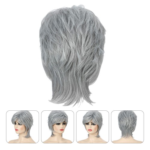 1pc stylish short grey wig - stylish,