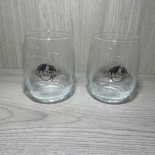 Orangina glass tumbler - orangina, x2