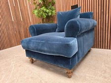 Sofa.com Teddy Armchair In Deep Turquoise Cotton Matt Velvet RRP:£1420
