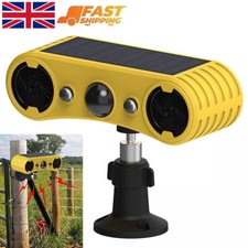 Solar Motion Sensor Security Alarm Outdoor Dog Barking Sound Warning Wall Mount