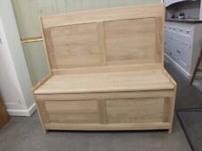 4ft 100% Solid Oak Shaker Style Monks Bench, Pew, Settle, Bespoke available