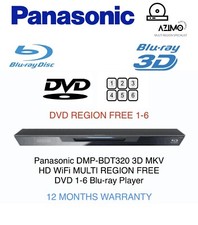 Panasonic DMP-BDT320 Multi Region DVD 1-6 3D FLAC WiFi MKV blu-ray Player rr