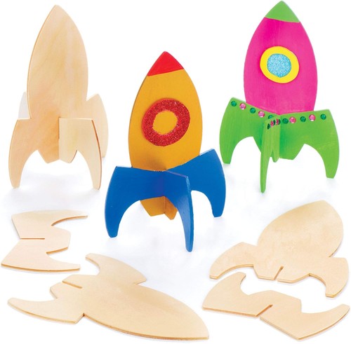 Baker ross av396 wooden - wooden, rocket
