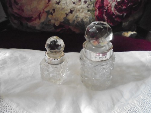 Antique cut glass perfume - cut,