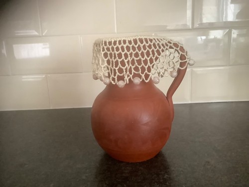 Crochet crocheted cotton jug - crocheted,