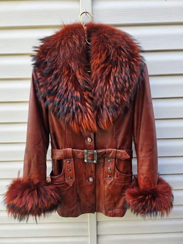 Vintage genuine leather - genuine, coat