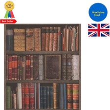 Realistic Library Book Wallpaper in Rich Tones – Perfect for Feature Walls