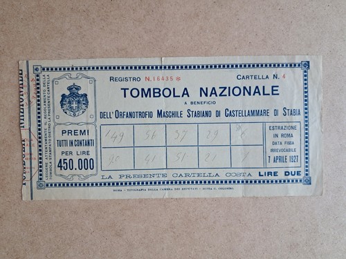 1927 national tombola - national,