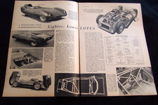 LOTUS XI ELEVEN LE MANS SPORTS CAR 1956 ORIGINAL VINTAGE LAUNCH PICTURE ARTICLE