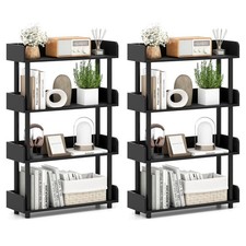 2PCS 4-Tier Bookshelf