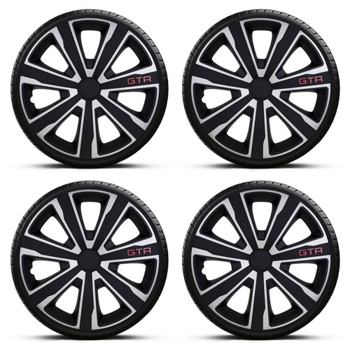 Wheel trims black - 15", silver