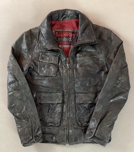 Superdry leather bomber - leather, jacket