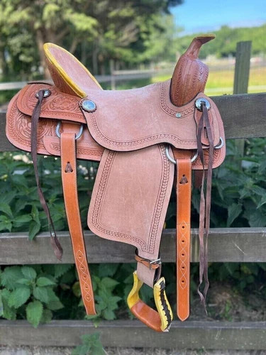 Hard seat western horse floral - hard,