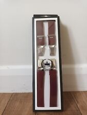 Relco Burgundy Retro Suspenders