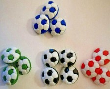 Football button mini 13mm shank back novelty buttons -5 colours - Craft Clothing