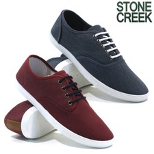 MENS LACE UP PLIMSOLLS CASUAL
