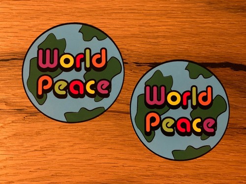 World peace stickers - world,