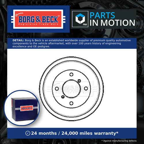 Brake drum bbr7027 - drum, beck