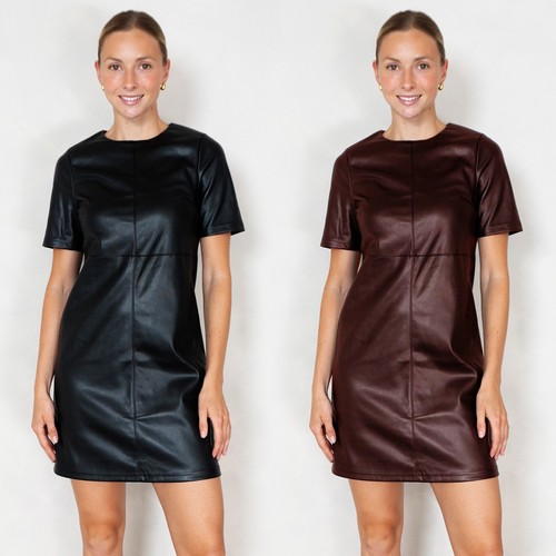 Women faux leather pvc - women's, midi