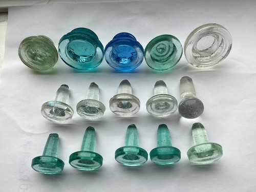 Vintage glass bottle - , x