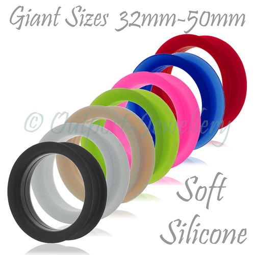 Silicone tunnel flesh plug - 1, x