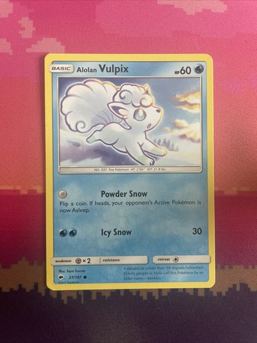Pokemon card alolan vulpix - alolan,