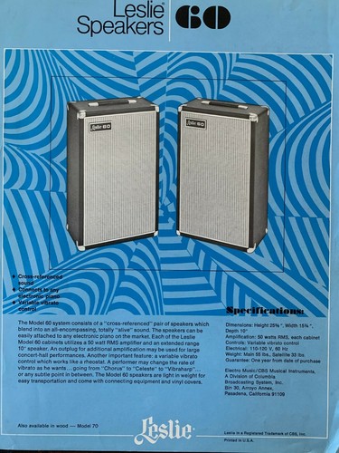 Leslie speakers model - speakers,