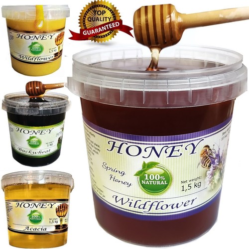 Organic 5kg honey - organic, 1.5kg