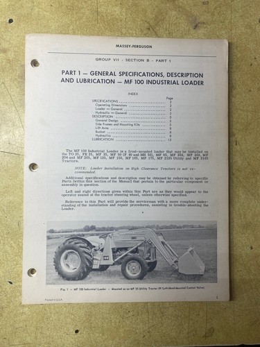 Massey ferguson mf100 mf200 - mf100,