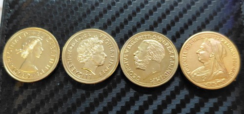 Gold plated sovereigns - ct,
