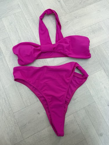 Neon fuchsia pink halter - neon,