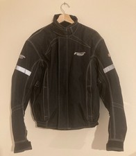 Spada waterproof motorcycle suit medium black with body armour.
